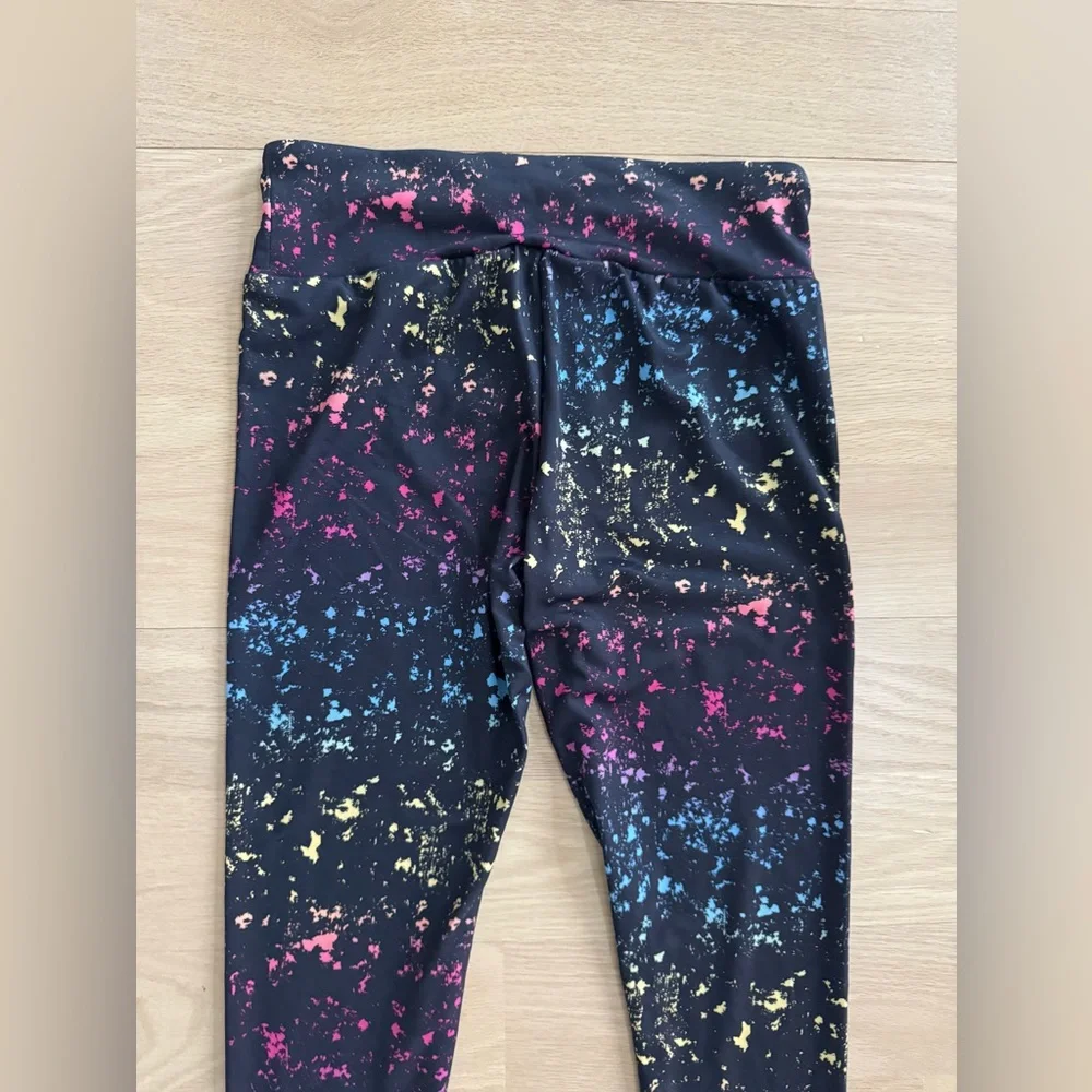 Converse Yoga Pants Leggings Girls Sz S‎ (8-10) Black Multiple Color Stretch NEW